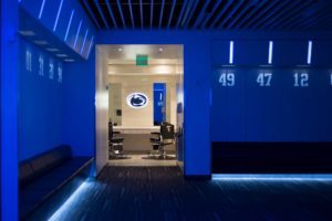 Penn State solid surface lockers by Shield Lockers